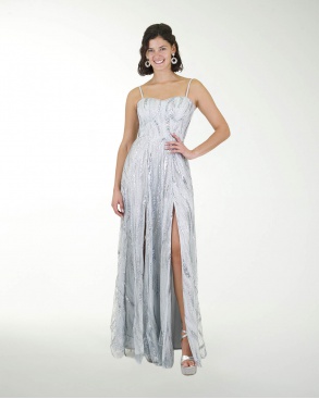 VESTIDO CL CON ABERTURAS EN FALDA
