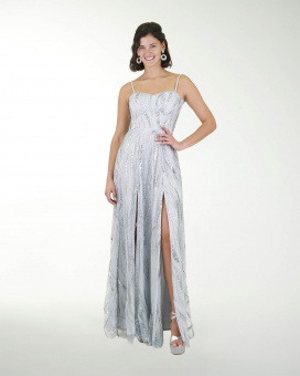 VESTIDO CL CON ABERTURAS EN FALDA
