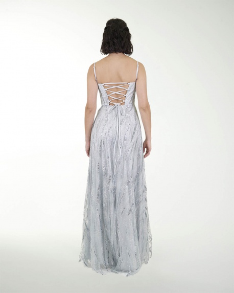 VESTIDO CL CON ABERTURAS EN FALDA