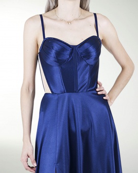 VESTIDO CL CORSET CON TRANSPARENCIA