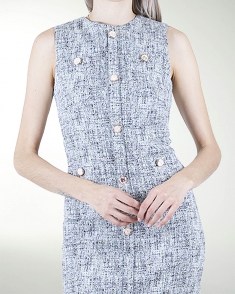 VESTIDO DA RECTO CON BOTONES