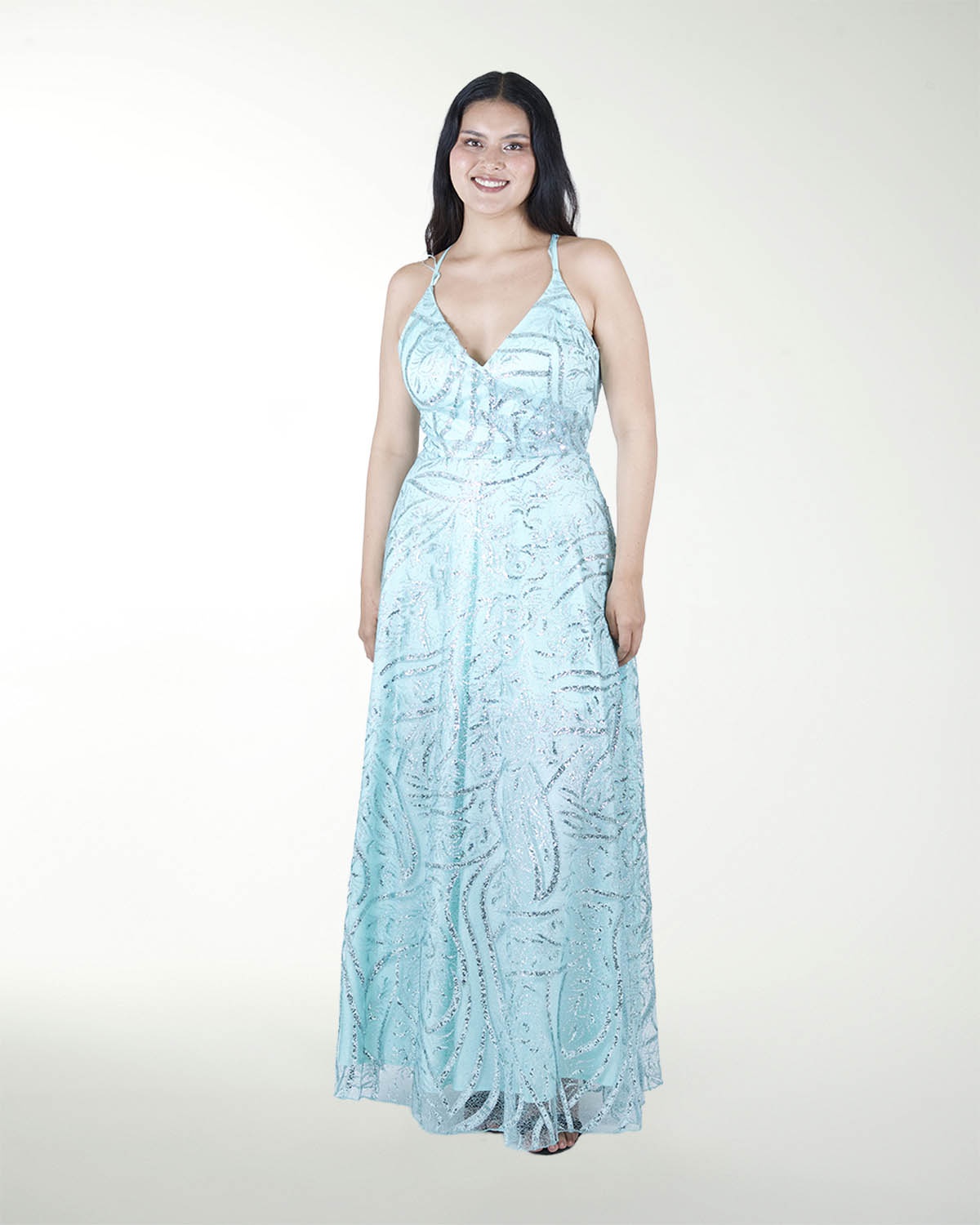 TMAX 11851-9 VESTIDO TE CON DESTELLOS DE BRILLO