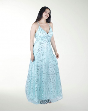 VESTIDO TE CON DESTELLOS DE BRILLO
