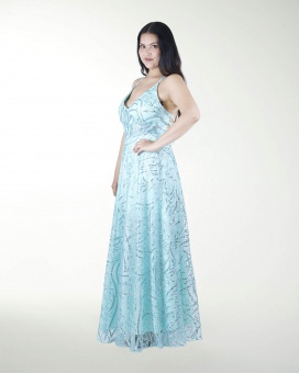 TMAX 11851-9 VESTIDO TE CON DESTELLOS DE BRILLO