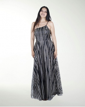 VESTIDO TE ASIMETRICO  UN HOMBRO CON BRILLO