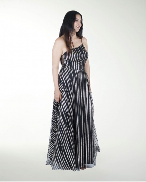 VESTIDO TE ASIMETRICO  UN HOMBRO CON BRILLO