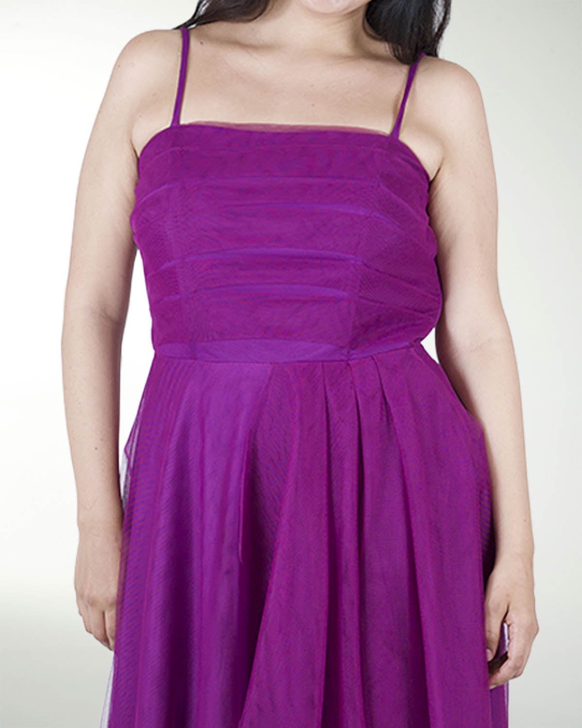 VESTIDO TE FALDA CON TRANSPARENCIA