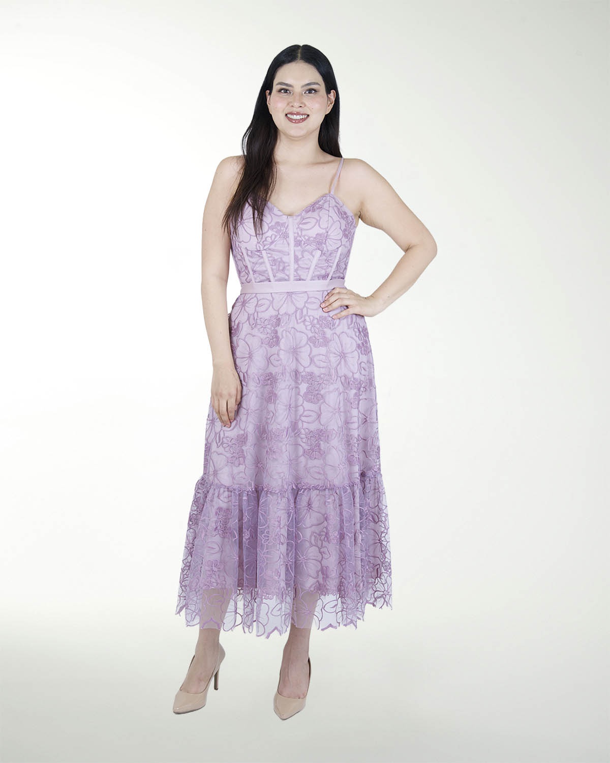 VESTIDO TE CORSET LARGO MIDI