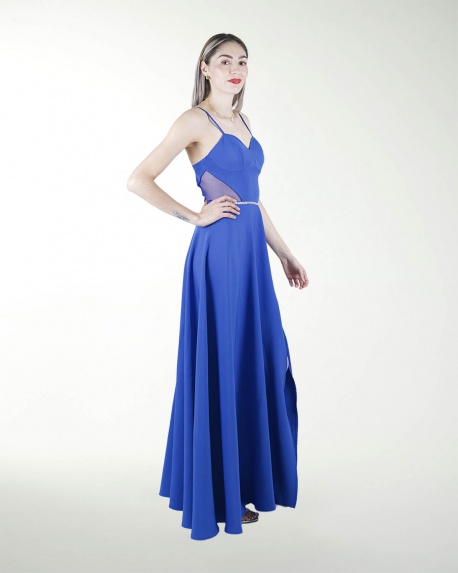 TNIN VESTIDO CL TRANSPARENCIA AL COSTADO
