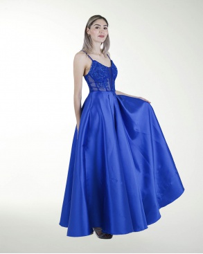 VESTIDO CL TRANSPARENCIA EN TALLE