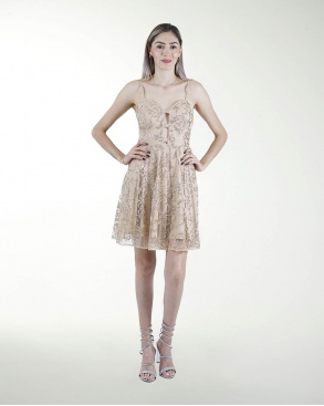 VESTIDO CC CON DESTELLOS DE BRILLO