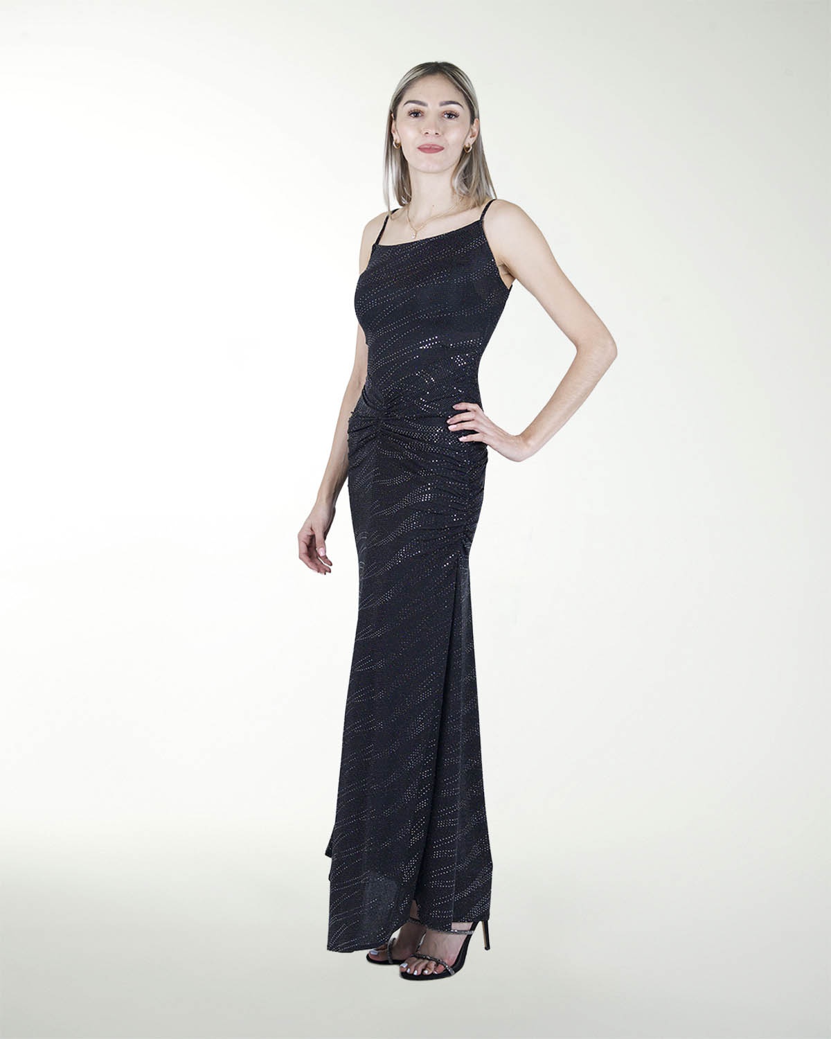 VESTIDO CL CON DRAPEADO EN CADERA