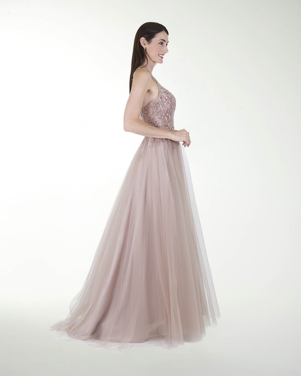 VESTIDO PR GRAN GALA CON BRILLO