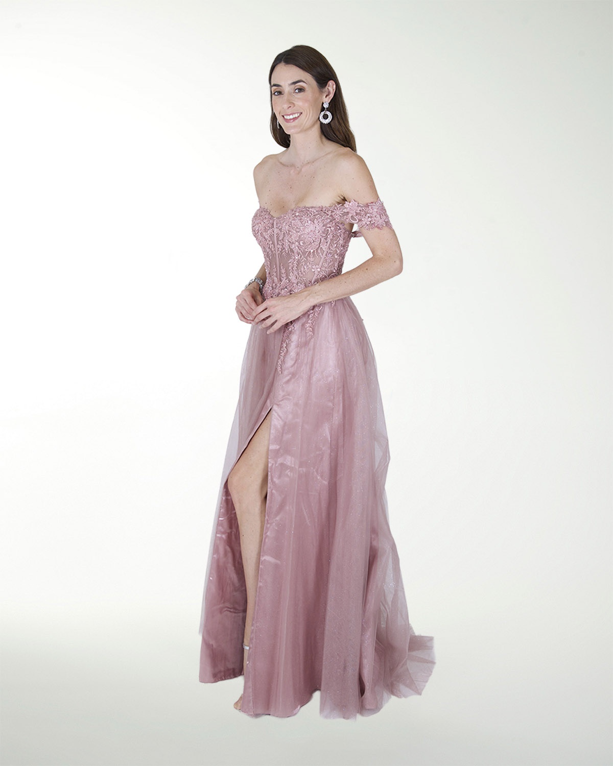 VESTIDO PR GRAN GALA CON BRILLO