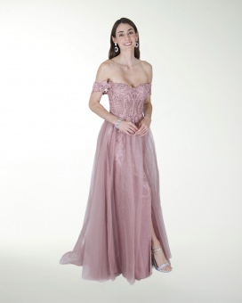 VESTIDO PR GRAN GALA CON BRILLO