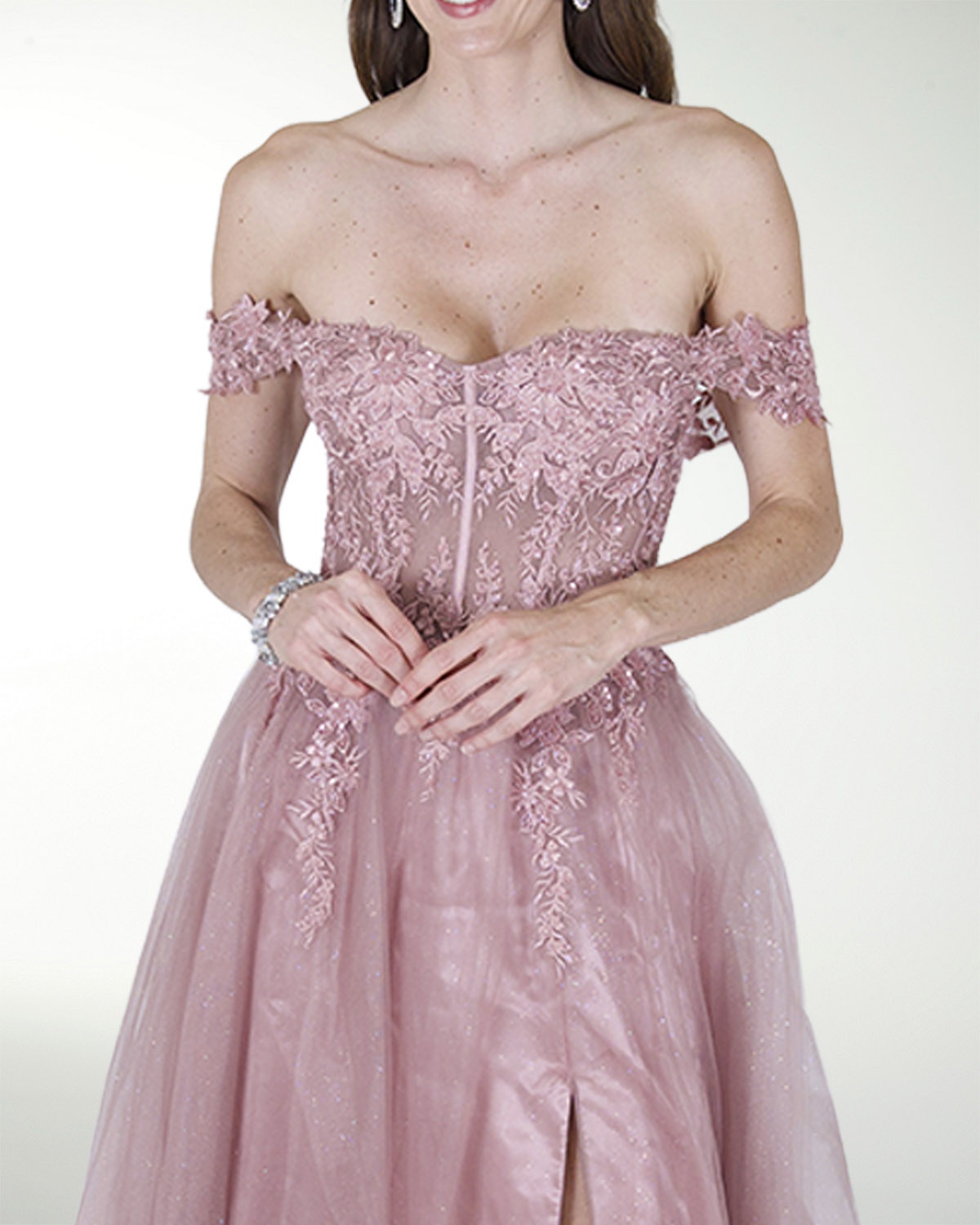 VESTIDO PR GRAN GALA CON BRILLO