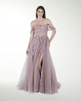 VESTIDO PR GRAN GALA CON BRILLO