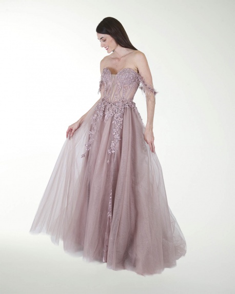 VESTIDO PR GRAN GALA CON BRILLO