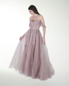 VESTIDO PR GRAN GALA CON BRILLO