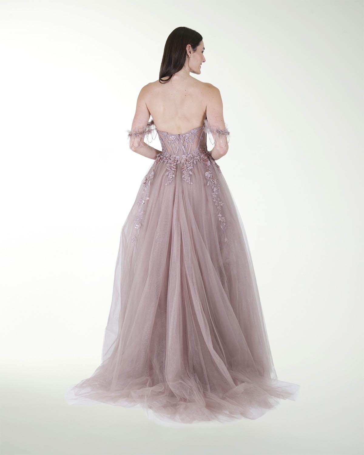 VESTIDO PR GRAN GALA CON BRILLO