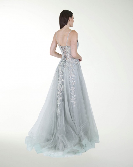 VESTIDO PR GRAN GALA CON BRILLO