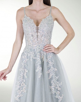 VESTIDO PR GRAN GALA CON BRILLO