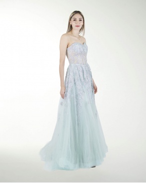VESTIDO PR GRAN GALA CON BRILLO