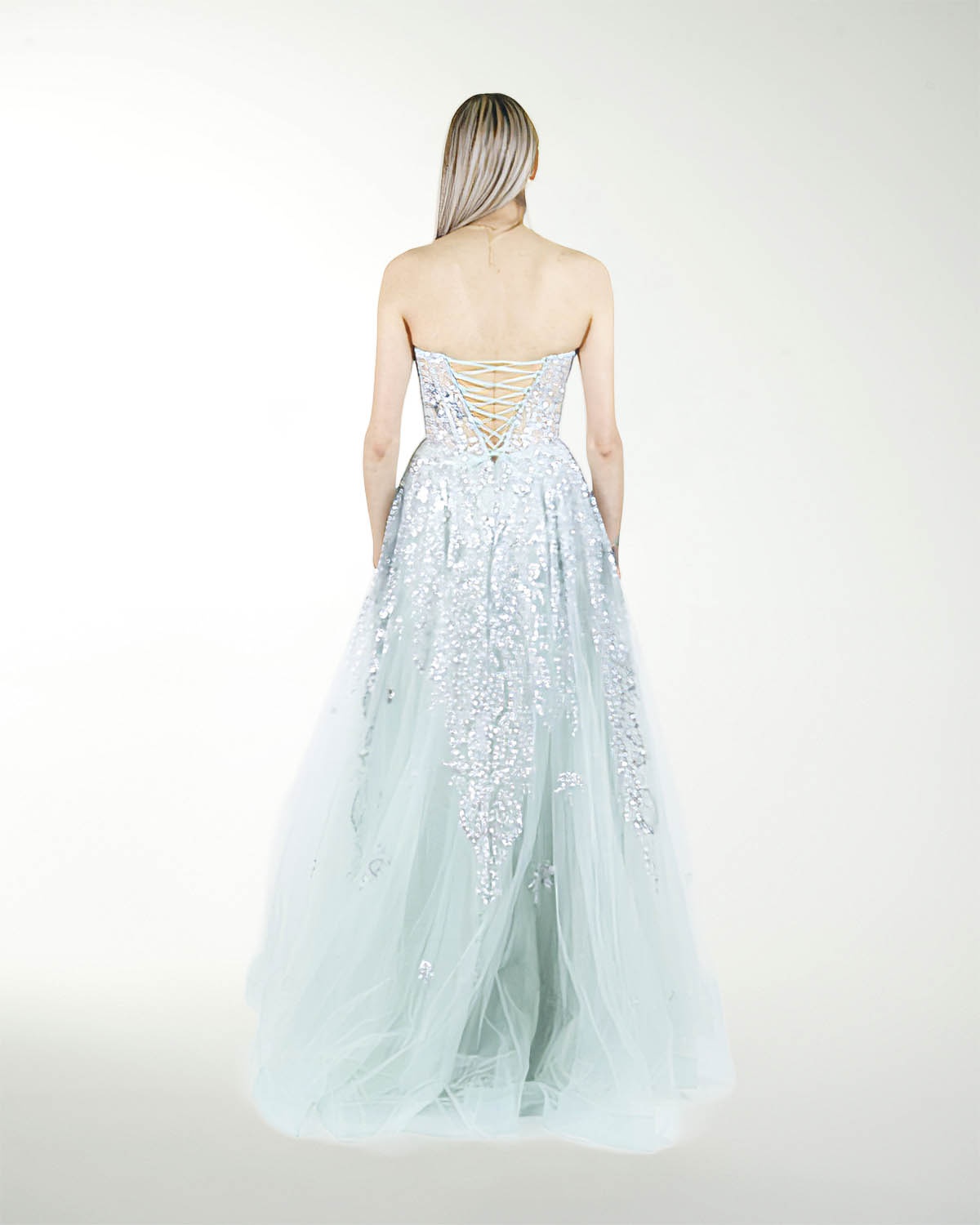 VESTIDO PR GRAN GALA CON BRILLO