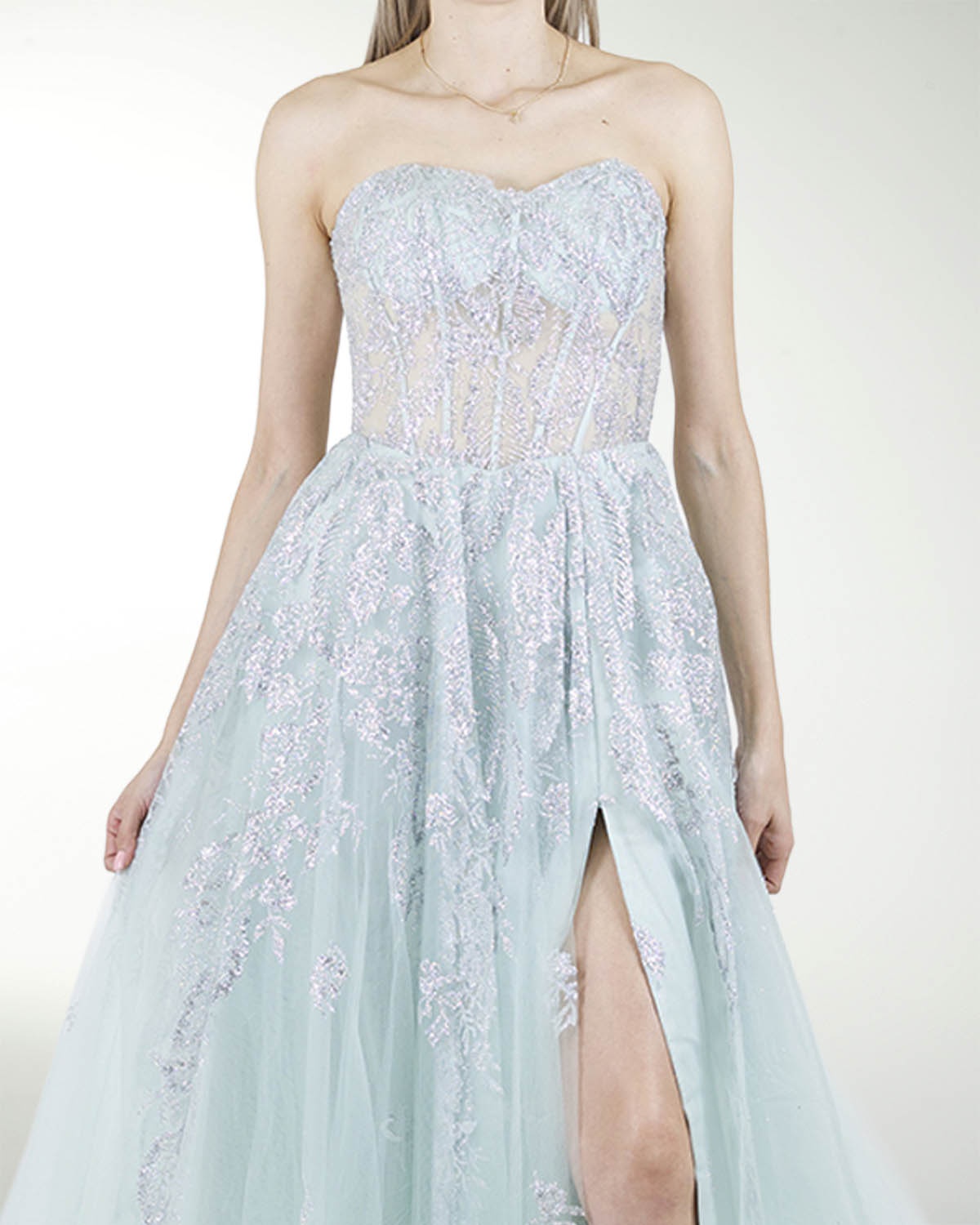 VESTIDO PR GRAN GALA CON BRILLO