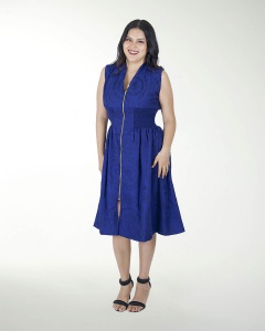VESTIDO TV CON CIERRE ESCOTE EN V