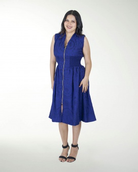 VESTIDO TV CON CIERRE ESCOTE EN V
