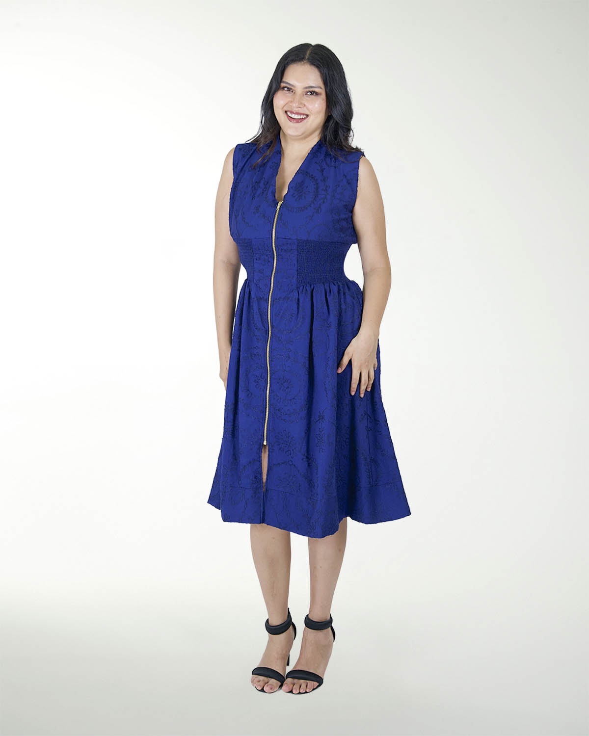 VESTIDO TV CON CIERRE ESCOTE EN V