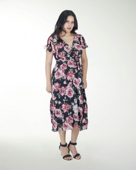 VESTIDO TV CON  CRUCE EN LA  FALDA