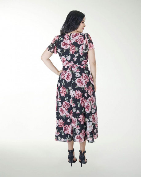VESTIDO TV CON  CRUCE EN LA  FALDA