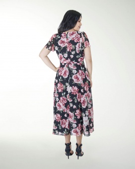 VESTIDO TV CON  CRUCE EN LA  FALDA