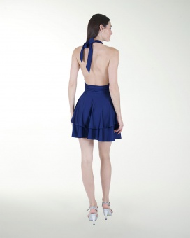 VESTIDO AN HALTER DOBLE FALDA