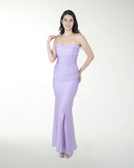 VESTIDO CL STRAPLESS DRAPEADO