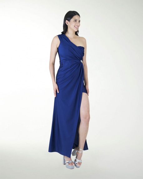 VESTIDO CL DE UN HOMBRO DRAPEADO