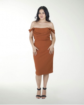 VESTIDO TE STRAPLESS HOMBRO CAIDO