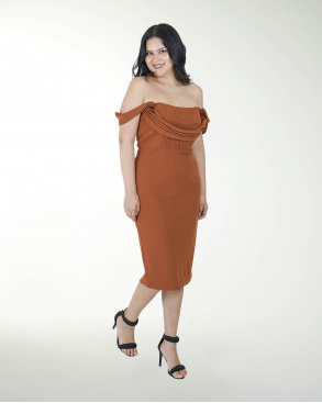 VESTIDO TE STRAPLESS HOMBRO CAIDO