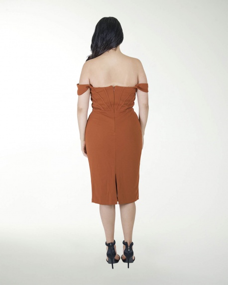 VESTIDO TV STRAPLESS HOMBRO CAIDO
