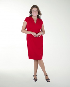 VESTIDO TV RECTO ESCOTE V