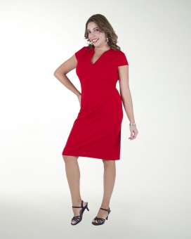 VESTIDO TV RECTO ESCOTE V