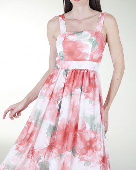 VESTIDO PL  LARGO  CON OLANES