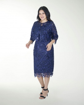 VESTIDO TE ENTALLADO CON SACO CORTO