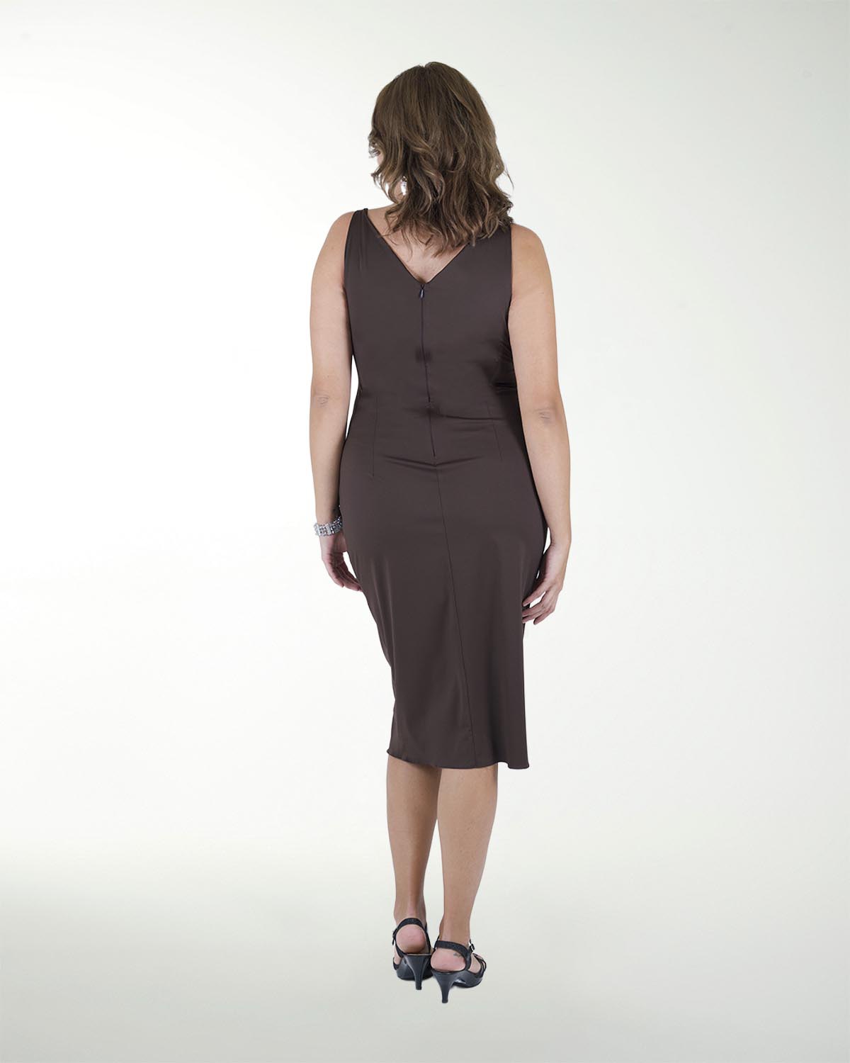 VESTIDO TV CON CRUCE EN ESCOTE Y FALDA