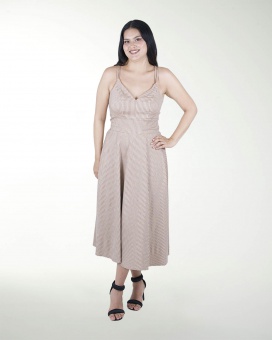 VESTIDO TV FALDA AMPLIA CON CRUCE  EN TIRANTES
