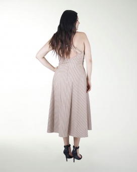 VESTIDO TV FALDA AMPLIA CON CRUCE  EN TIRANTES