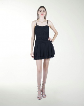 VESTIDO ANTRO STRAPLESS CON OLAN
