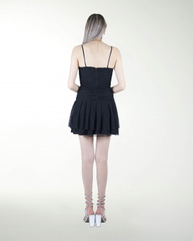 VESTIDO AN STRAPLESS CON OLAN